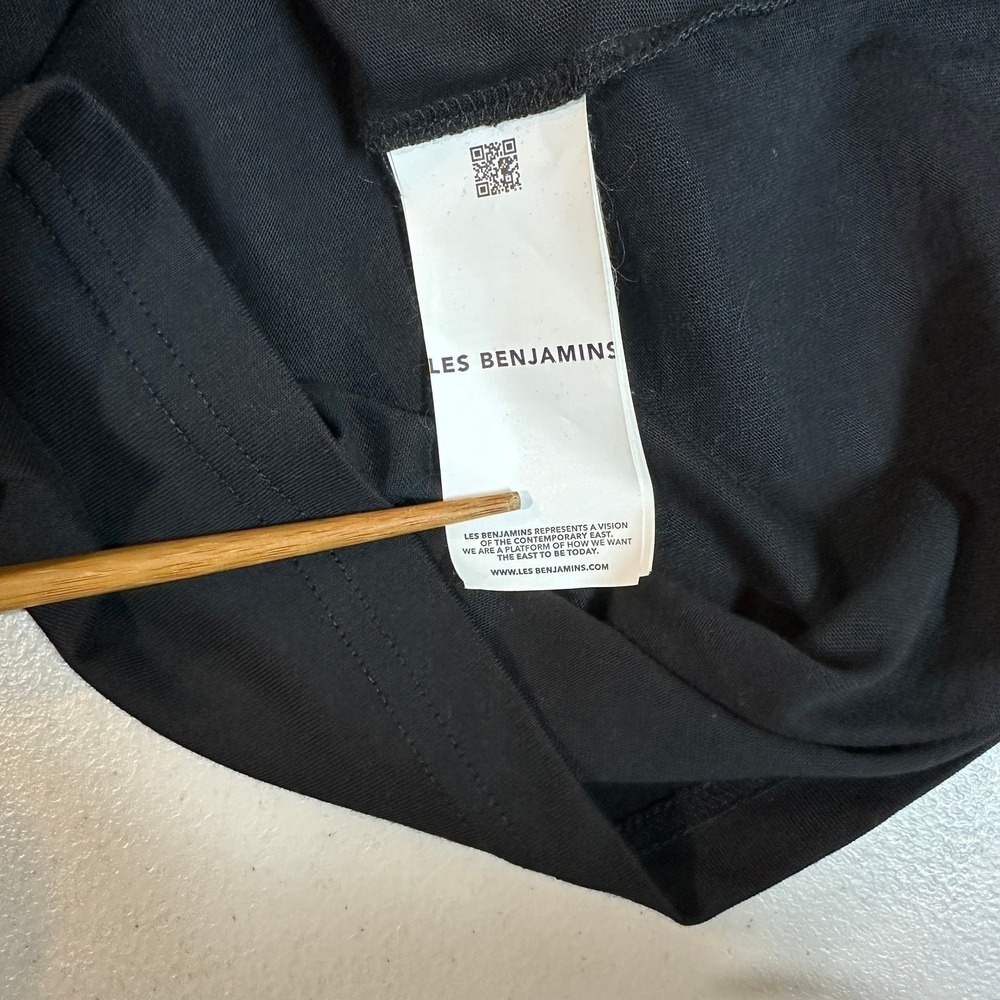Les Benjamins Womens S Oversized Tee Black Cotton Logo T-Shirt - Picture 6 of 7